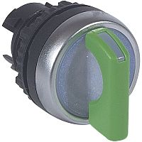 Переключатель - Osmoz - для комплектации - с подсветкой - 3 положения с возвратом в центрs - 45° - зеленый | код 024055 |  Legrand